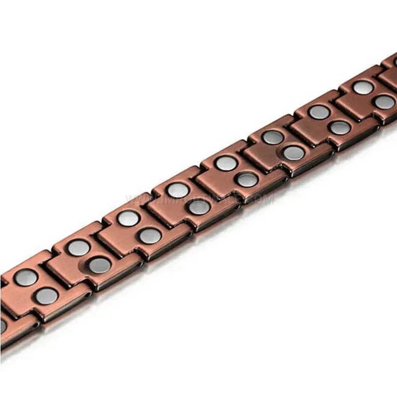 Premium Men's Vintage Style Copper Patchwork Bio Magnetic Bracelet