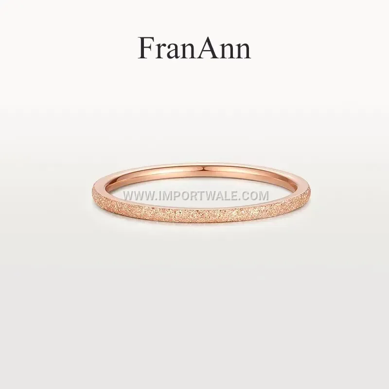 Frosted Matte Stainless Steel Slim Band Ring