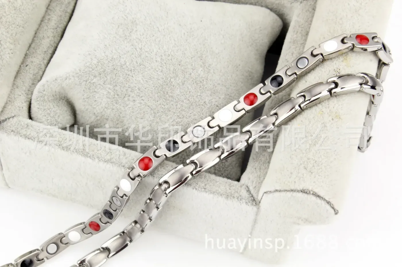 Elegant Brushed Metallic Titanium Germanium Magnetic Necklace