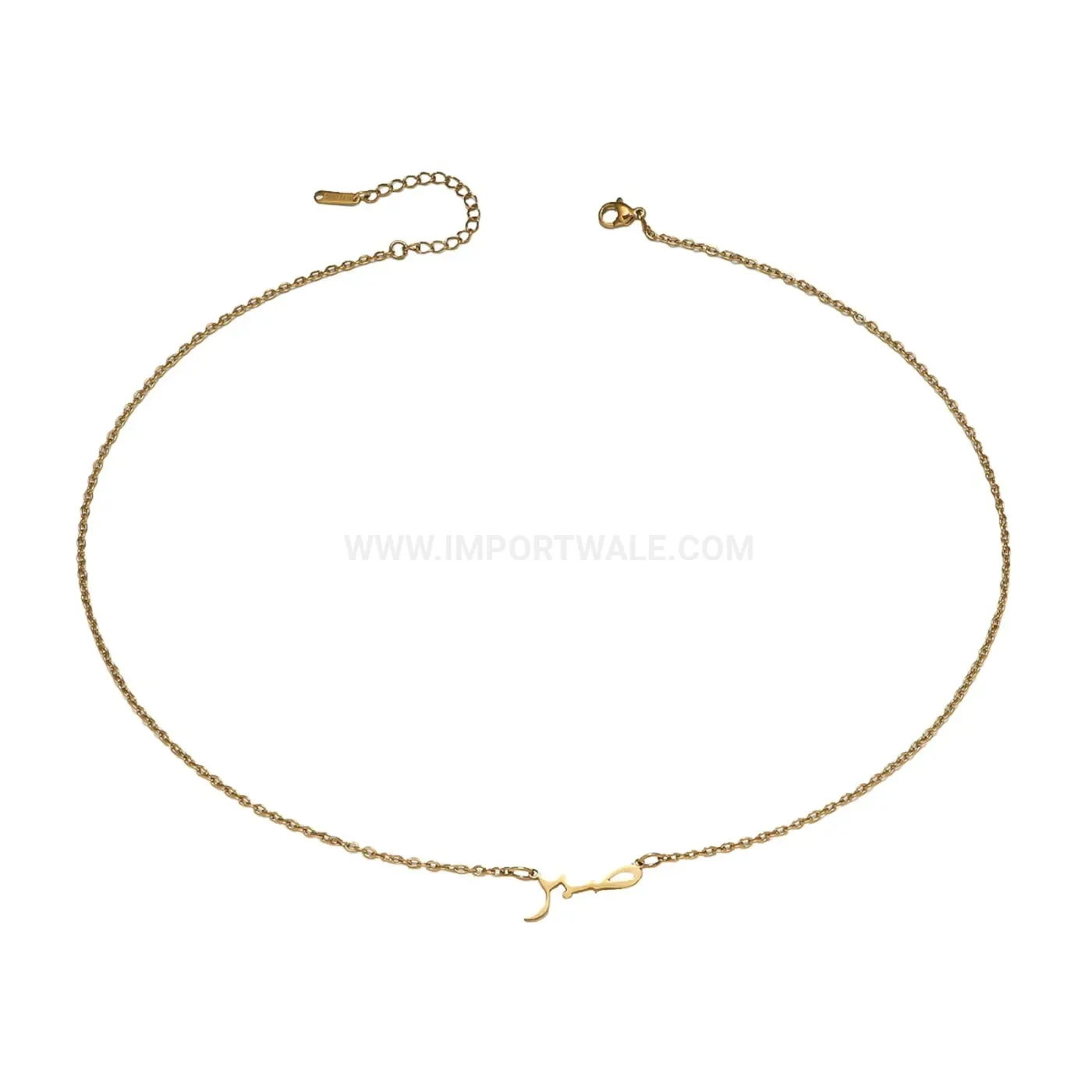 Fashion Stainless Steel Arabic Script Pendant Necklace