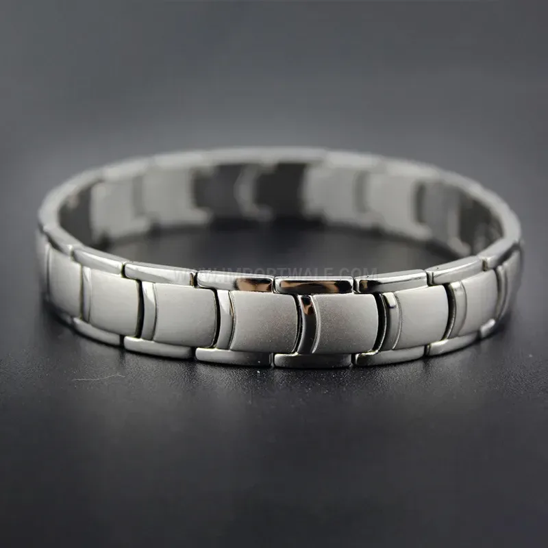 Stylish Pure Titanium Bio Magnetic Link Bracelet