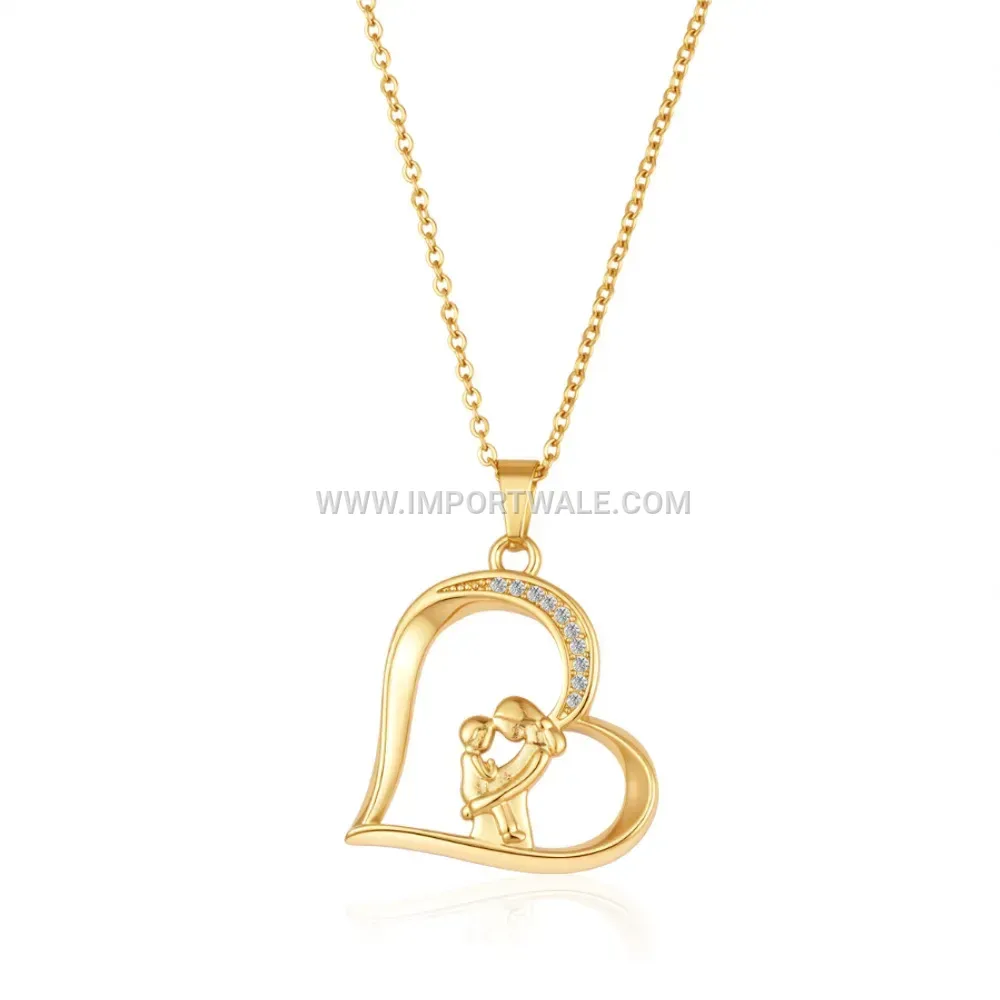 Women's 18K Gold Plated Zircon Stainless Steel Necklace
