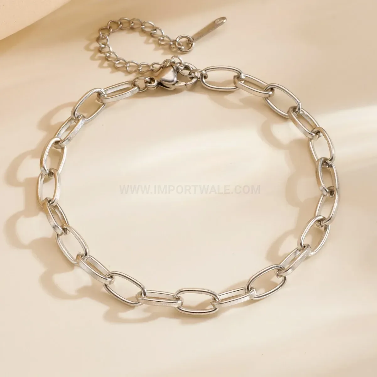 Minimalist Square Wire Stainless Steel Chain Link Bracelet