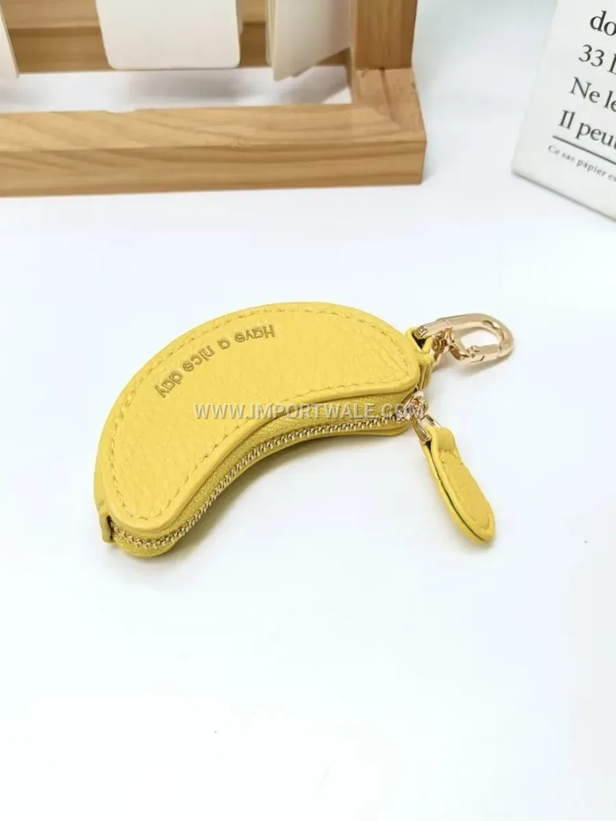 Fresh Fruit Pattern Litchi Texture Mini Coin Bag Charm