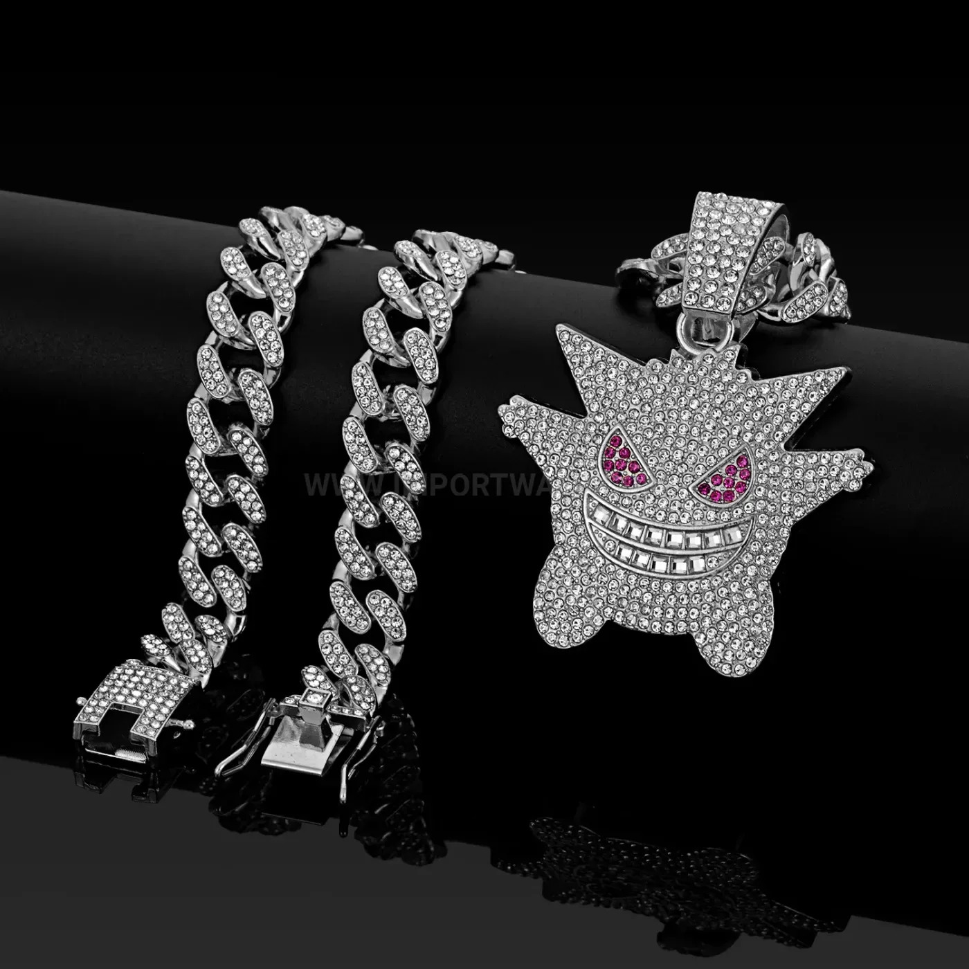 Iced Out Anime Character Alloy Hip Hop Pendant