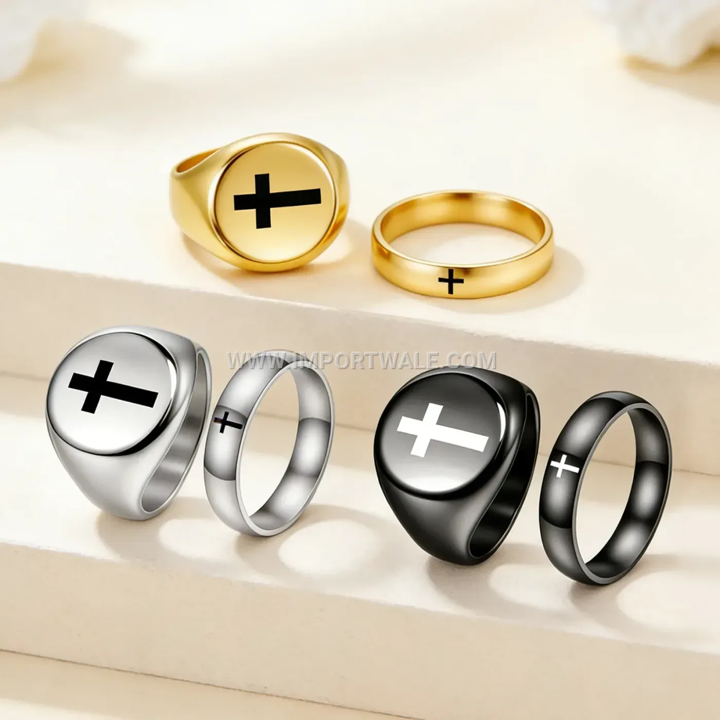 Minimalist Curved Wave 2mm Stainless Steel Band Ring