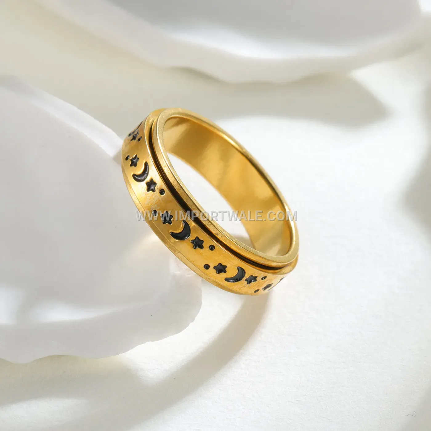 Spinner Celestial Stainless Steel Layered Ring