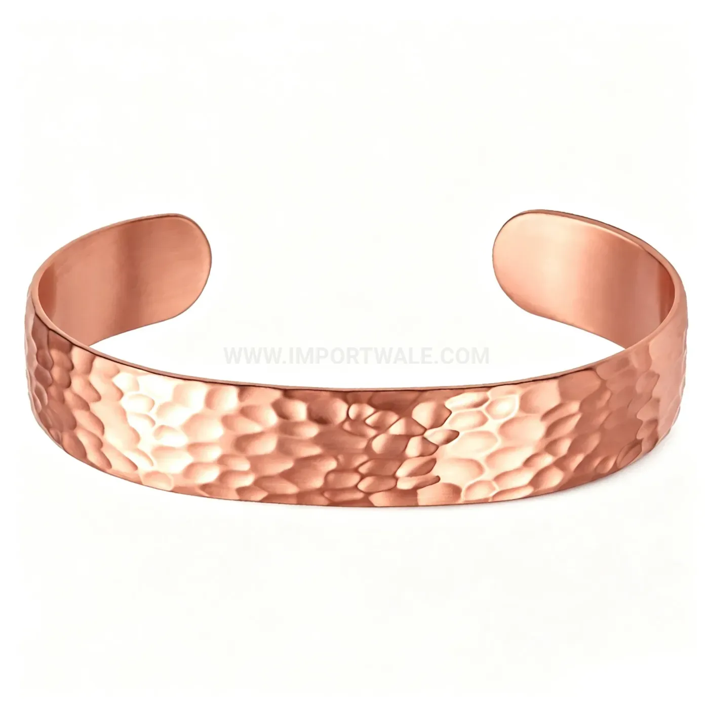Hammered Pure Copper Wide Adjustable Cuff Bio Bracelet