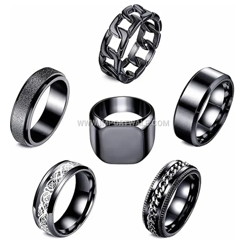 Rotating Stainless Steel Spinner Ring with Plated Electroplated Finish