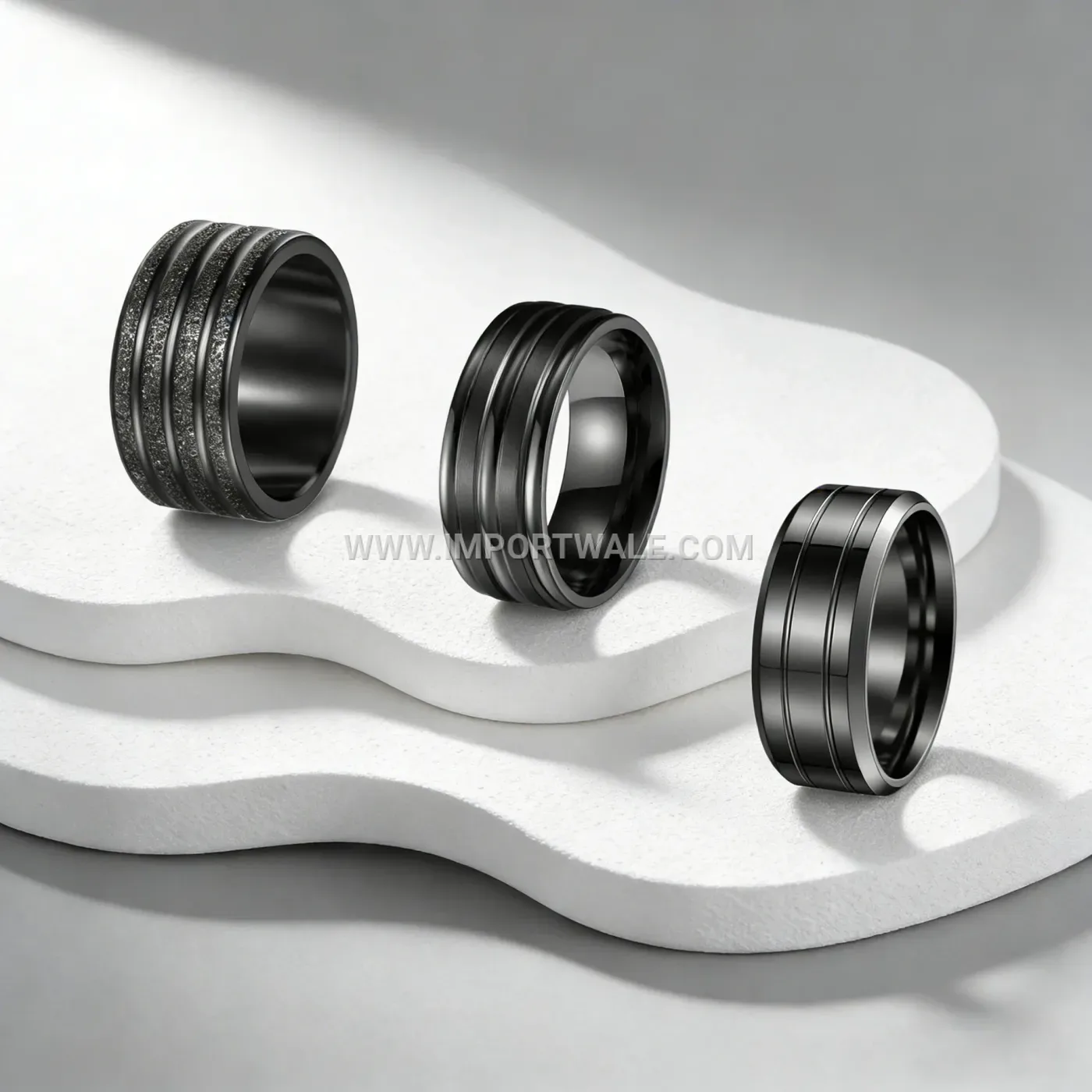 Minimalist Matte Stainless Steel Band Ring for Men