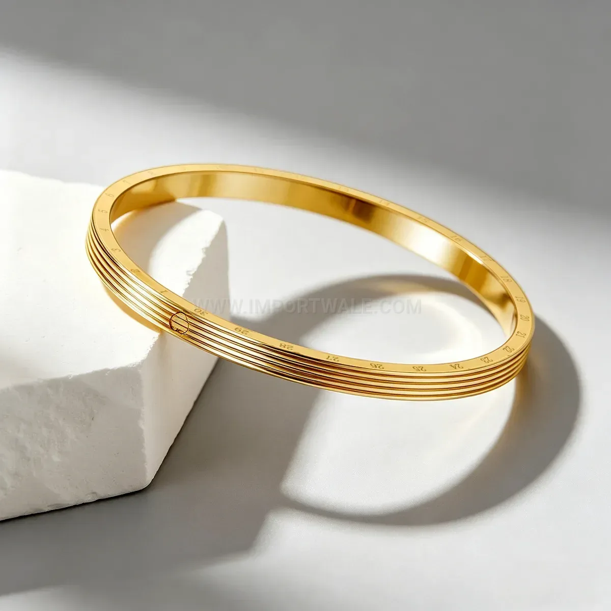 Designer Minimalist Heart Accent Plated Stainless Steel Bangle Bracelet