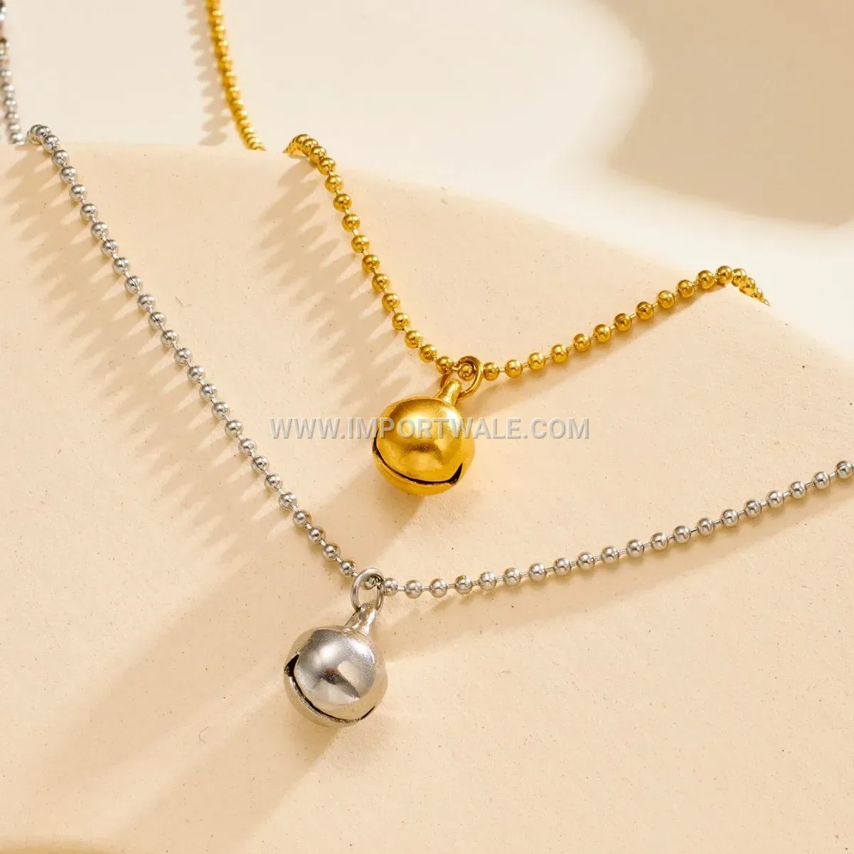 Minimalist Stainless Steel Bell Charm Anklet
