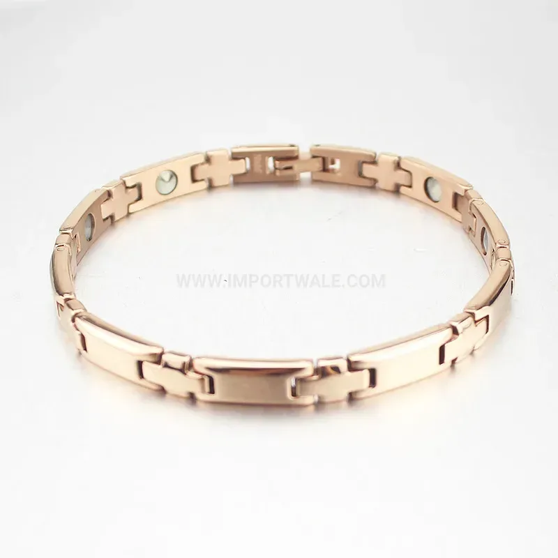 Elegant Titanium Hematite Bio Magnetic Therapy Bracelet