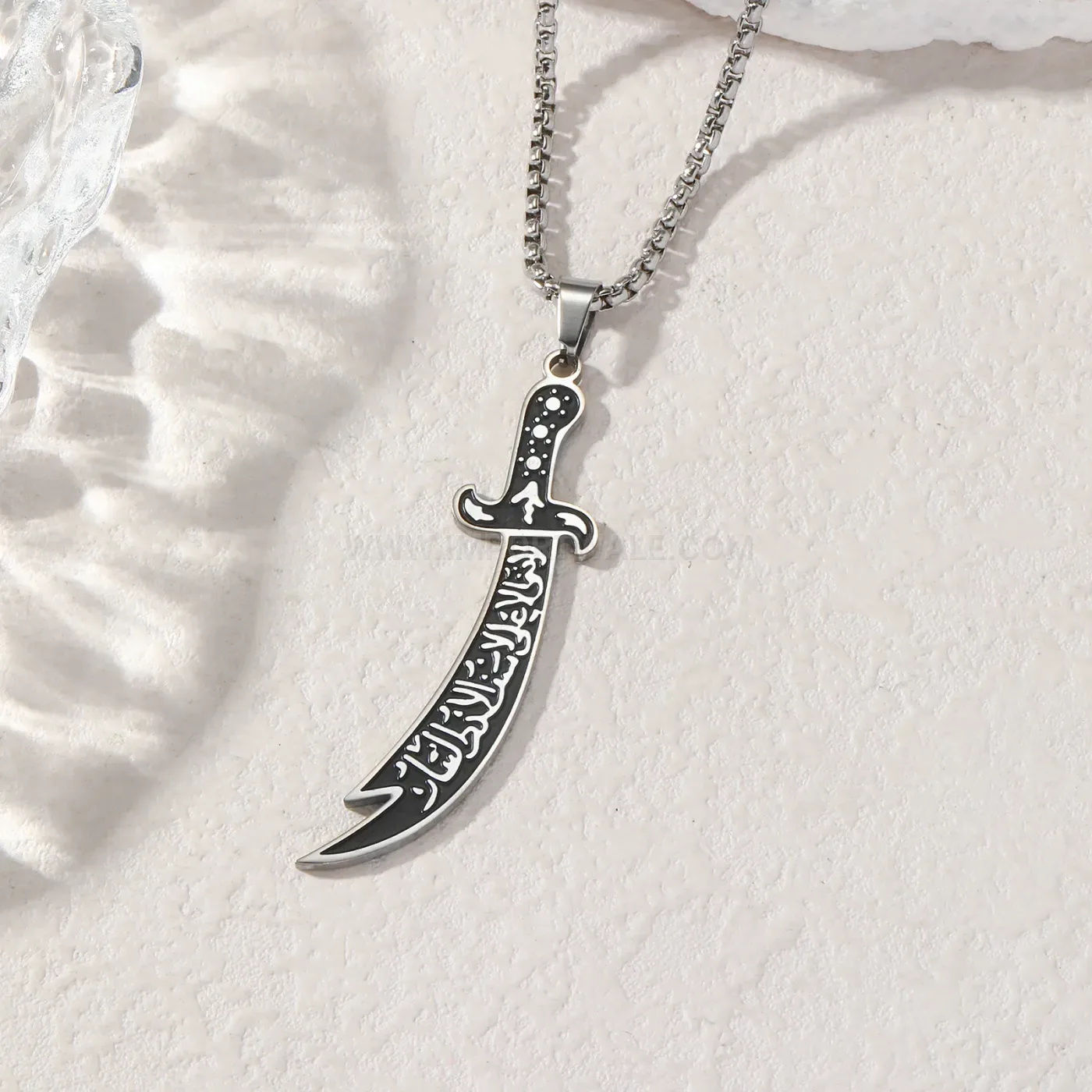 Premium Stainless Steel Zulfiqar Sword Pendant Necklace