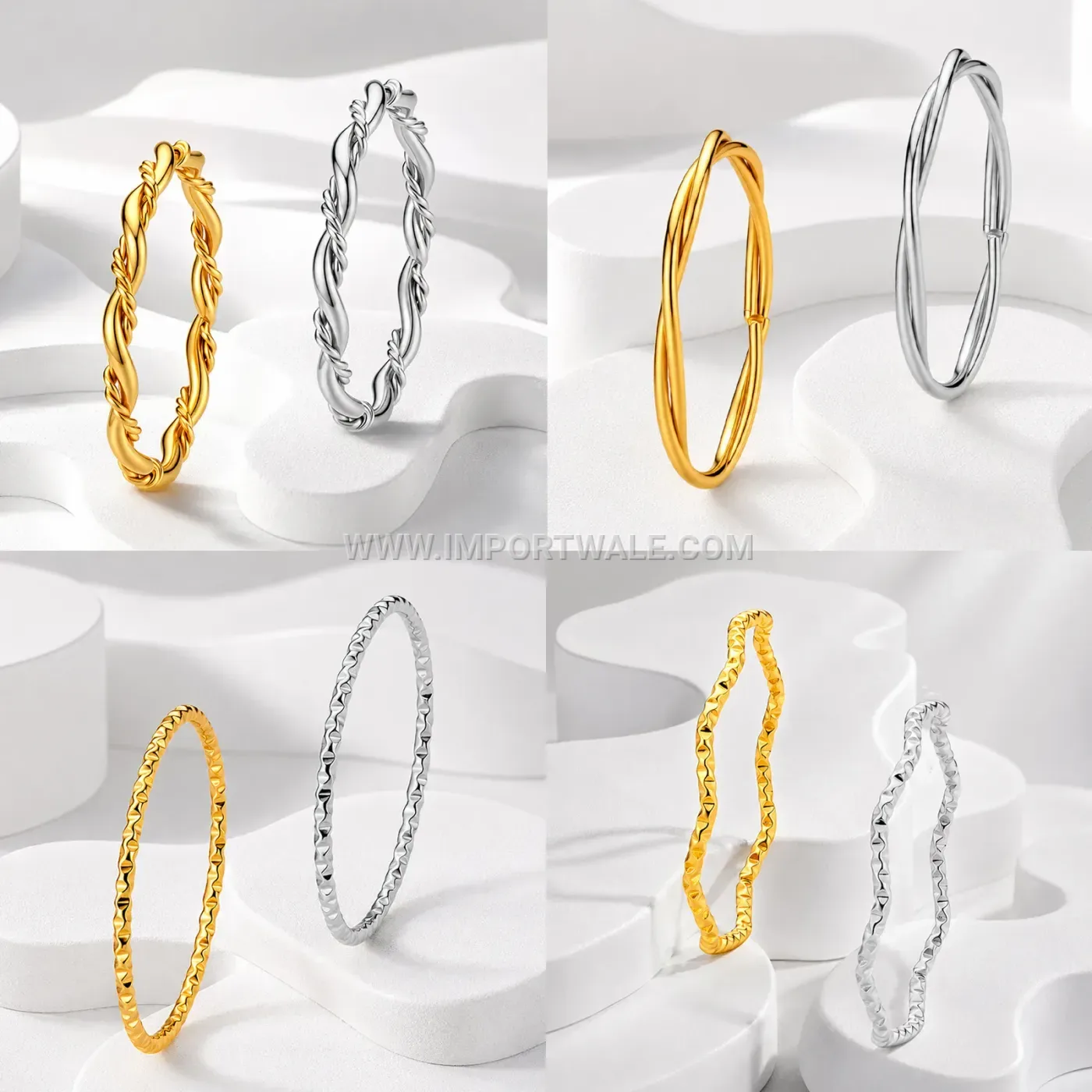 Ultra Slim Twisted Rope Pattern Stainless Steel Ring