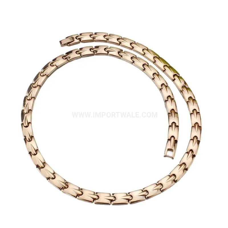 Designer Pure Titanium Bio Magnetic Germanium Element Link Jewelry