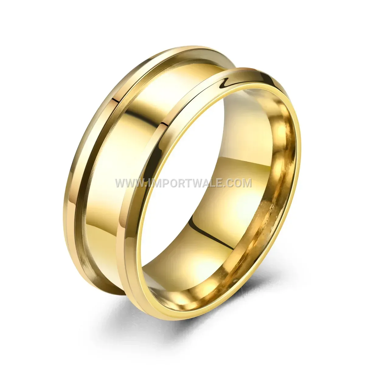 Stainless Steel Beveled Dragon Pattern Band Ring