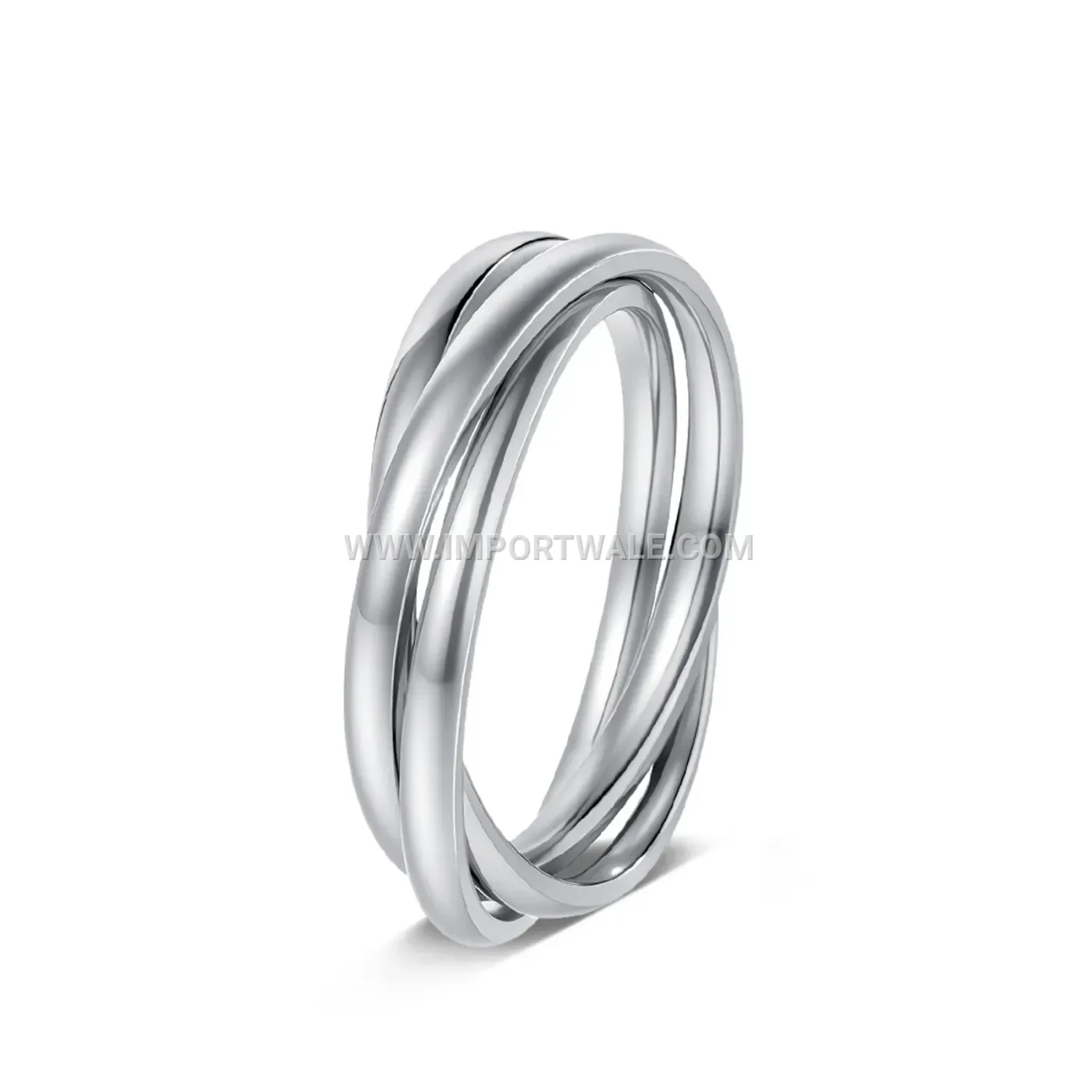 Rotating Stress Relief Stainless Steel Spinner Wedding Band