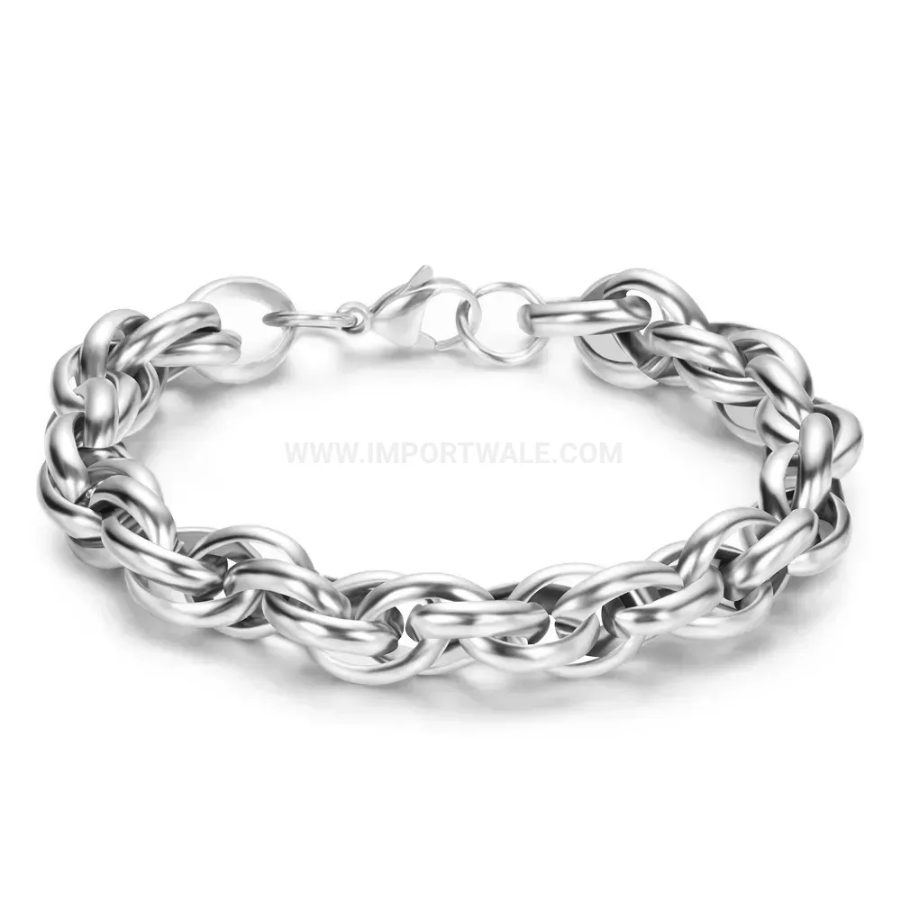 Men's Bold Twist Chain Stainless Steel Bracelet