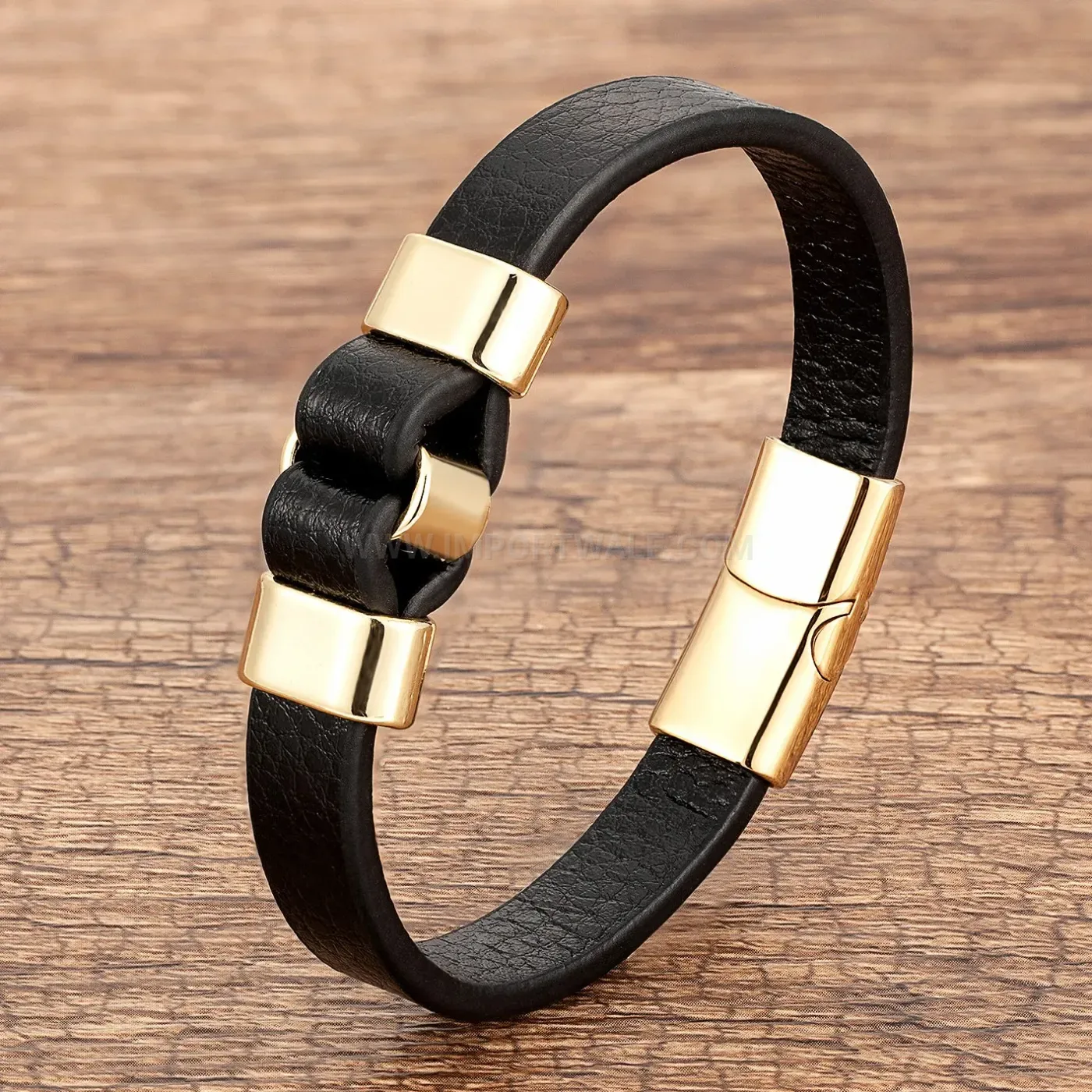 Handwoven Leather Cord Magnetic Clasp Wrap Bracelet