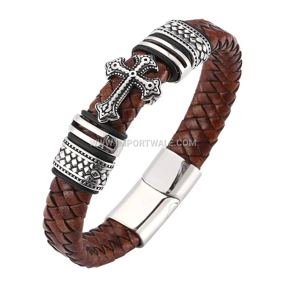 Contemporary Square Link Titanium Steel Couples Magnetic Bracelet