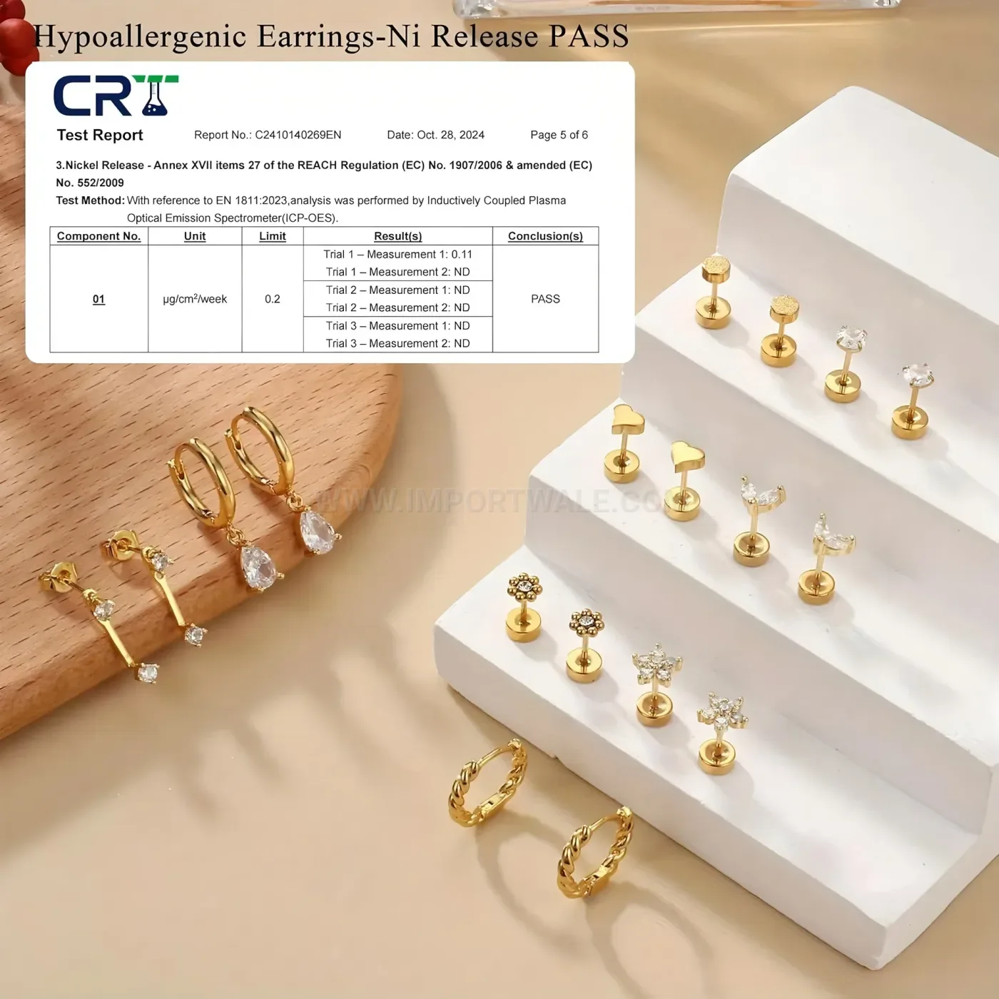Chic Rhinestone Heart Flower and Teardrop Stainless Steel Piercing Earring Set