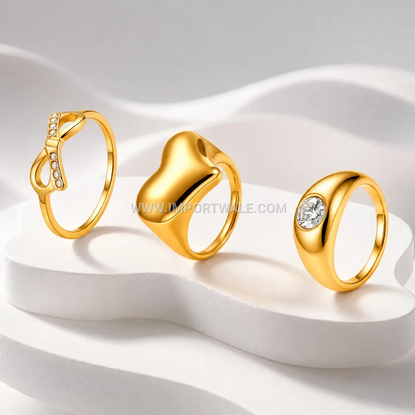 Romantic Engraved Heart Stainless Steel Band Ring