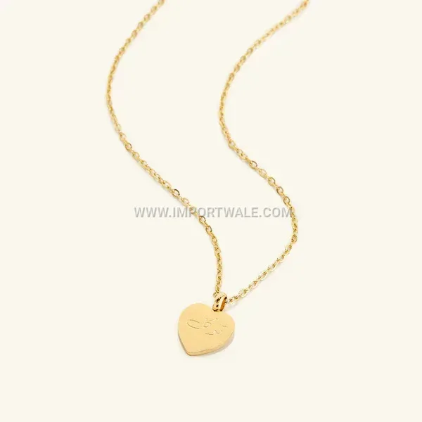 Geometric Stainless Steel Ayatul Kursi Calligraphy Pendant Chain Necklace