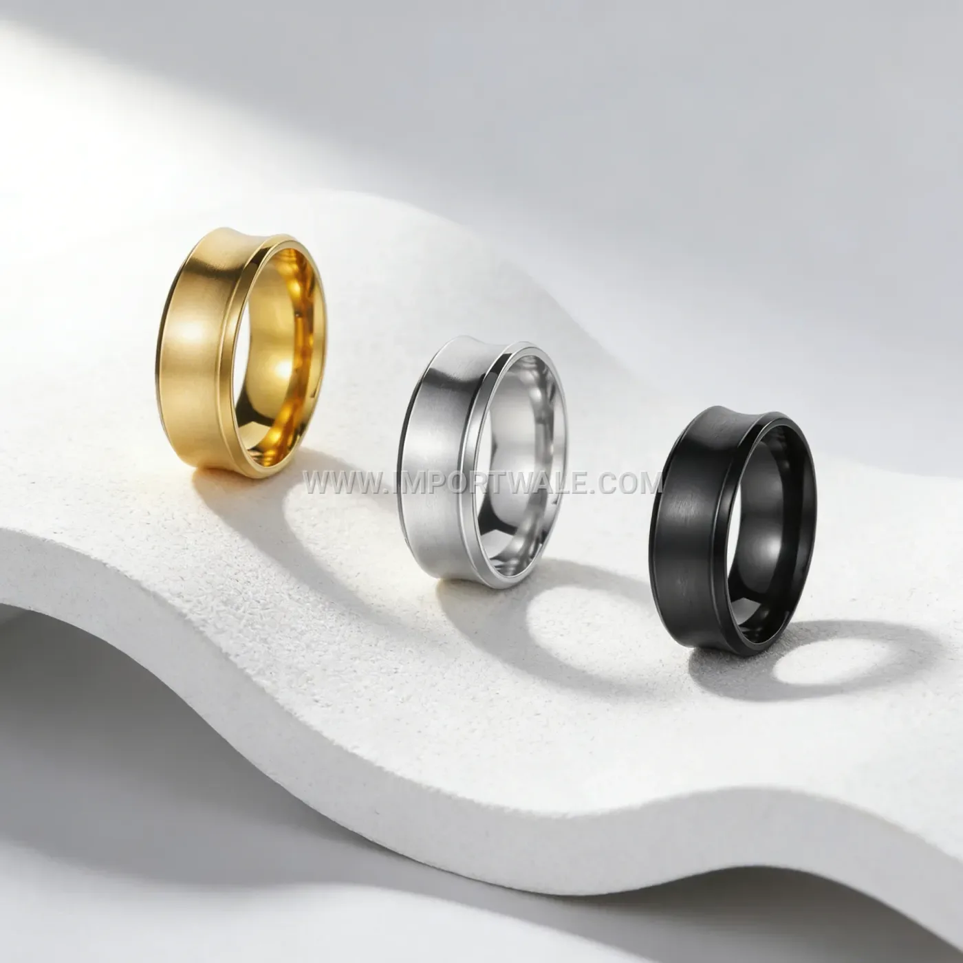 Creative U Shaped Stainless Steel Geometric Band Ring