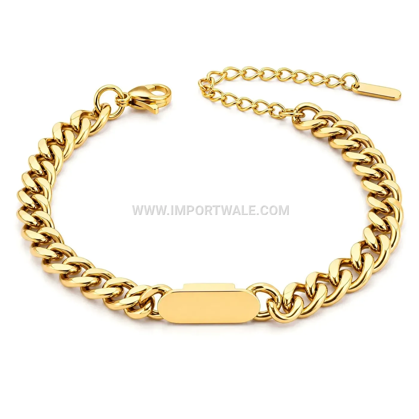 Polished 8mm Stainless Steel Cuban Link Curb Chain Bracelet