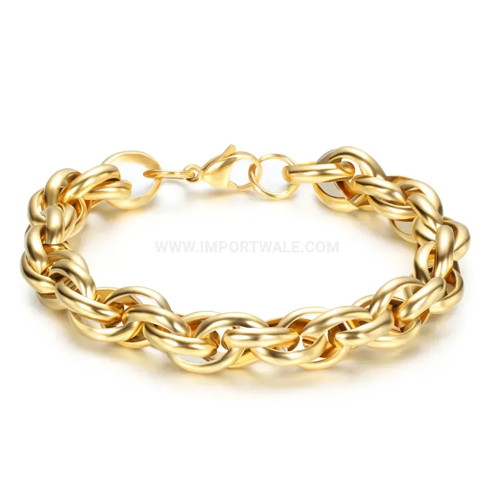 Men's Bold Twist Chain Stainless Steel Bracelet