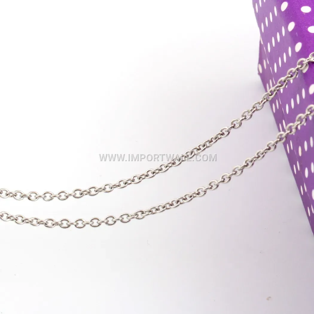 Rhinestone Circular Pendant Titanium Steel Chain Necklace
