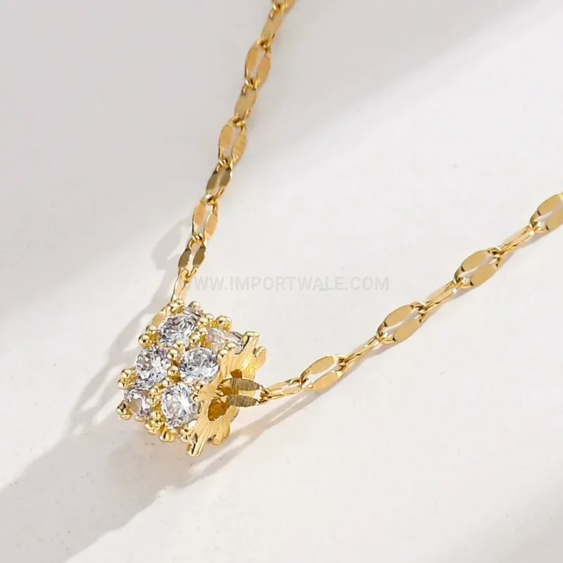 Premium Titanium Steel Hourglass Pendant Necklace