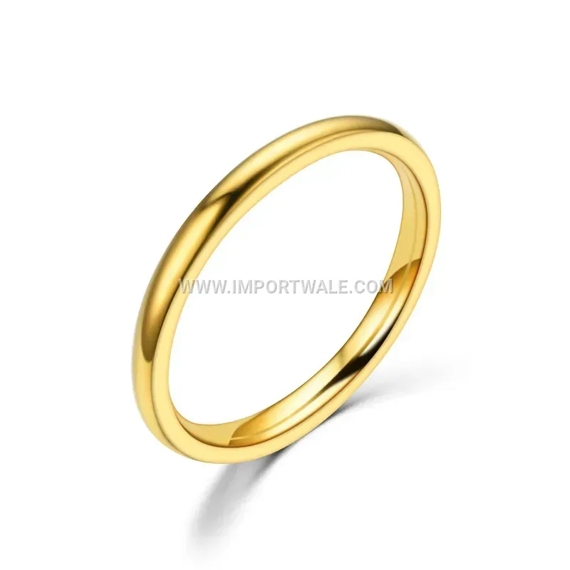 Ultra Slim Metallic Finished Stainless Steel Plain Stacking Band