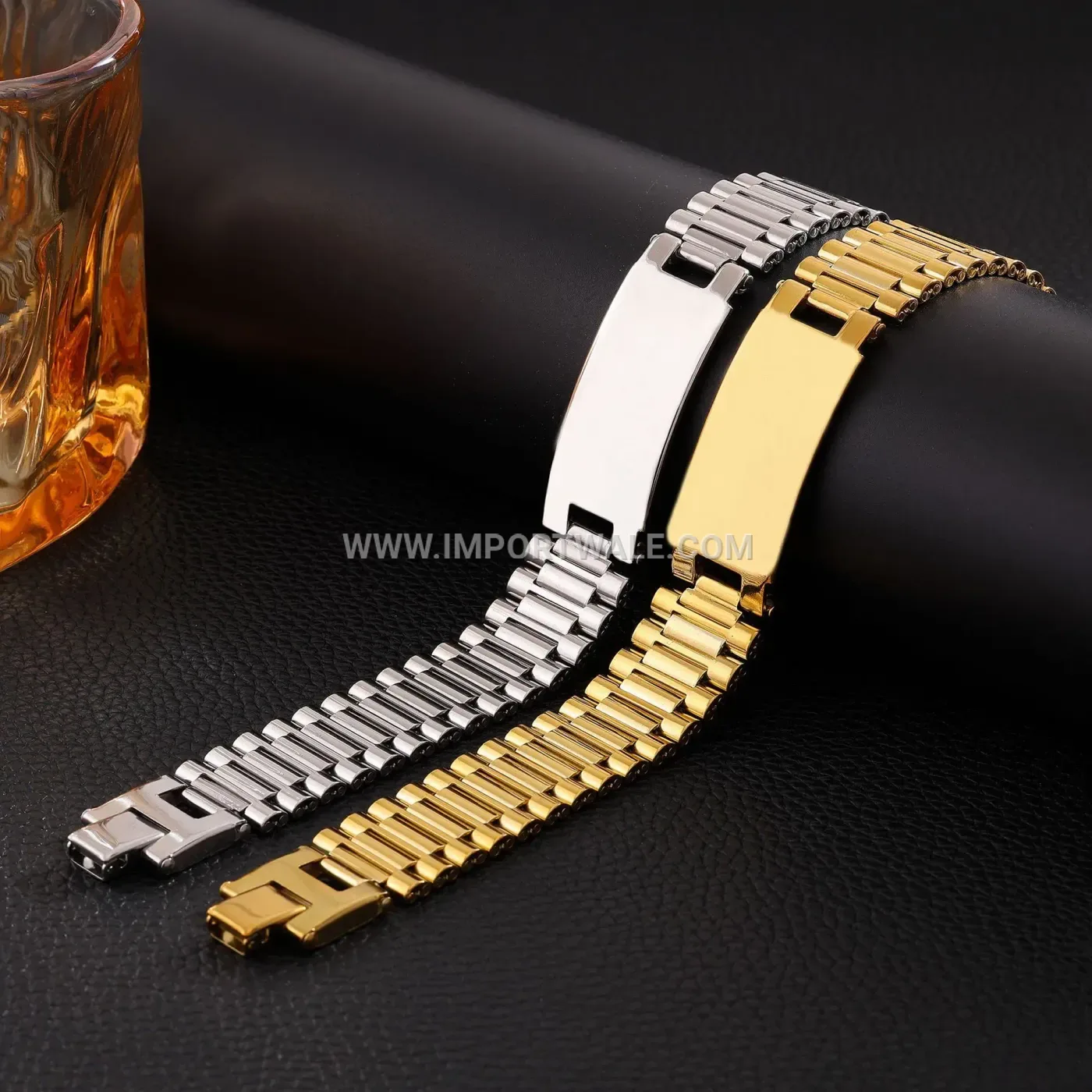 Men's Flexible Titanium Steel Watch Chain Style Wrap Bracelet