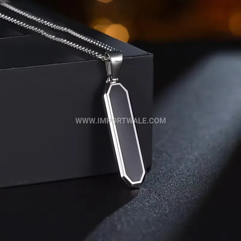 Gold Plated Titanium Steel Rhombus Butterfly Pendant Necklace
