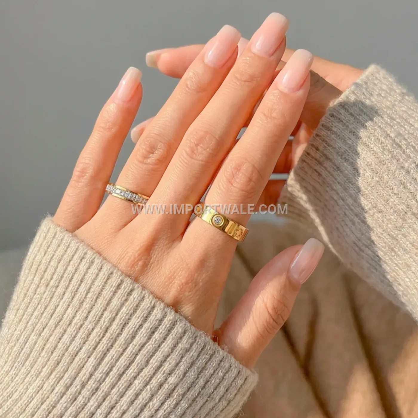 Four-Leaf Clover Crystal Stainless Steel Eternity Ring