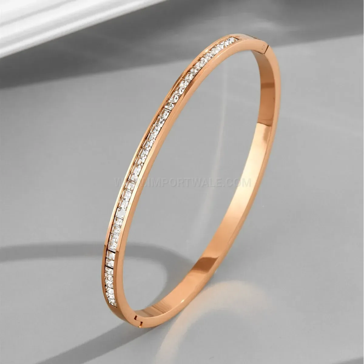 Modern Titanium Steel Mother of Pearl Bangle