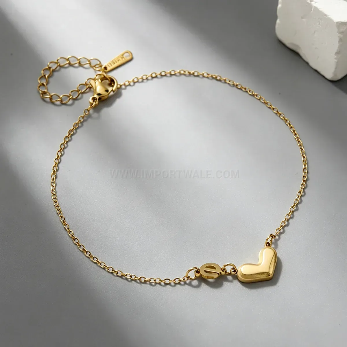 Elegant Dainty Stainless Steel 3D Heart Pendant Jewelry Set