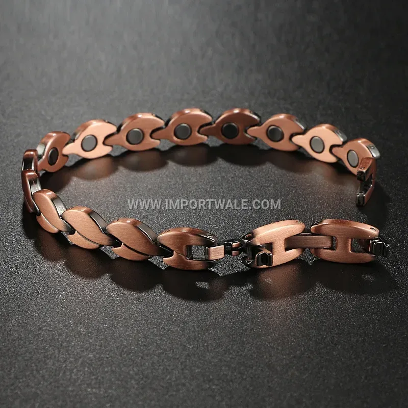 Adjustable Vintage Style Red Copper Bio Magnetic Bracelet