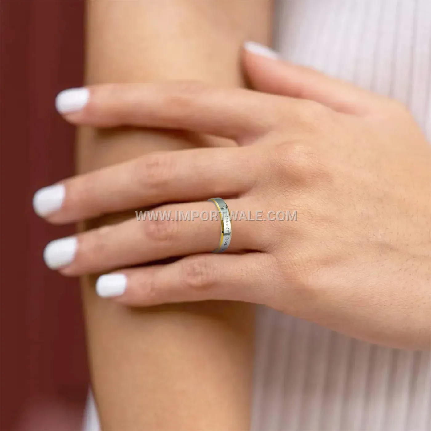 Engraved Stainless Steel Love Matching Couple Ring