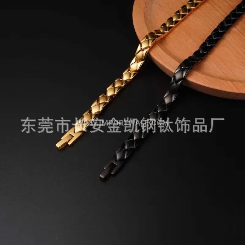 Geometric Line Stainless Steel Magnetic Therapy Bracelet