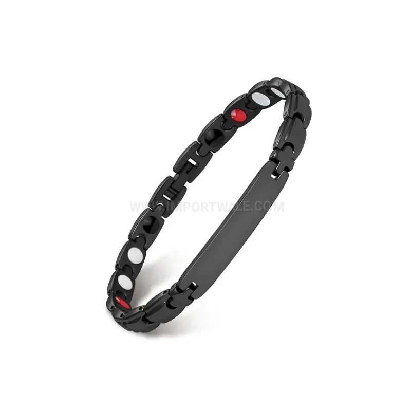 Minimalist Magnetic Three Zero Four Stainless Steel Bangle Bracelet