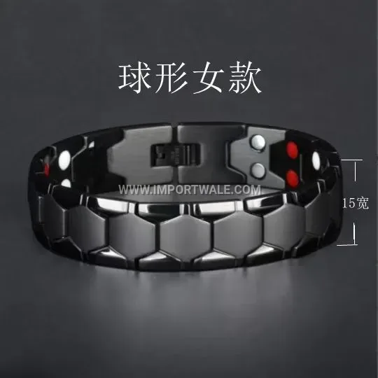 Minimalist Vacuum Plated Gold Stainless Steel Magnetic Bracelet