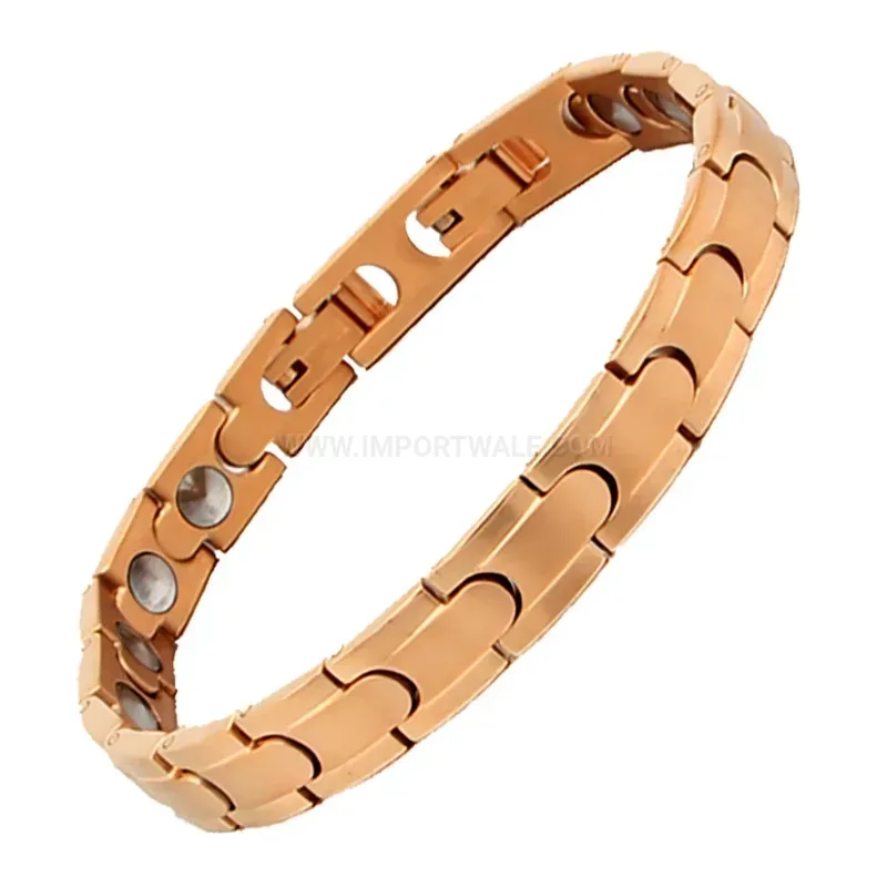 Designer Minimalist Dual Clasp Pure Titanium Bio Bracelet for Men and Women