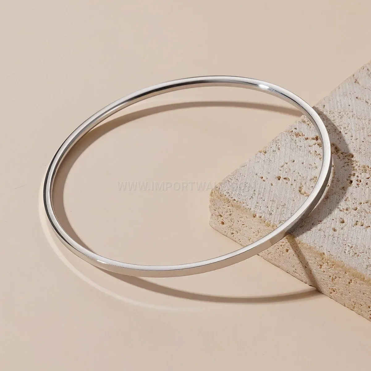 Chic Minimalist Tricolor Titanium Steel Stacking Bangle Set