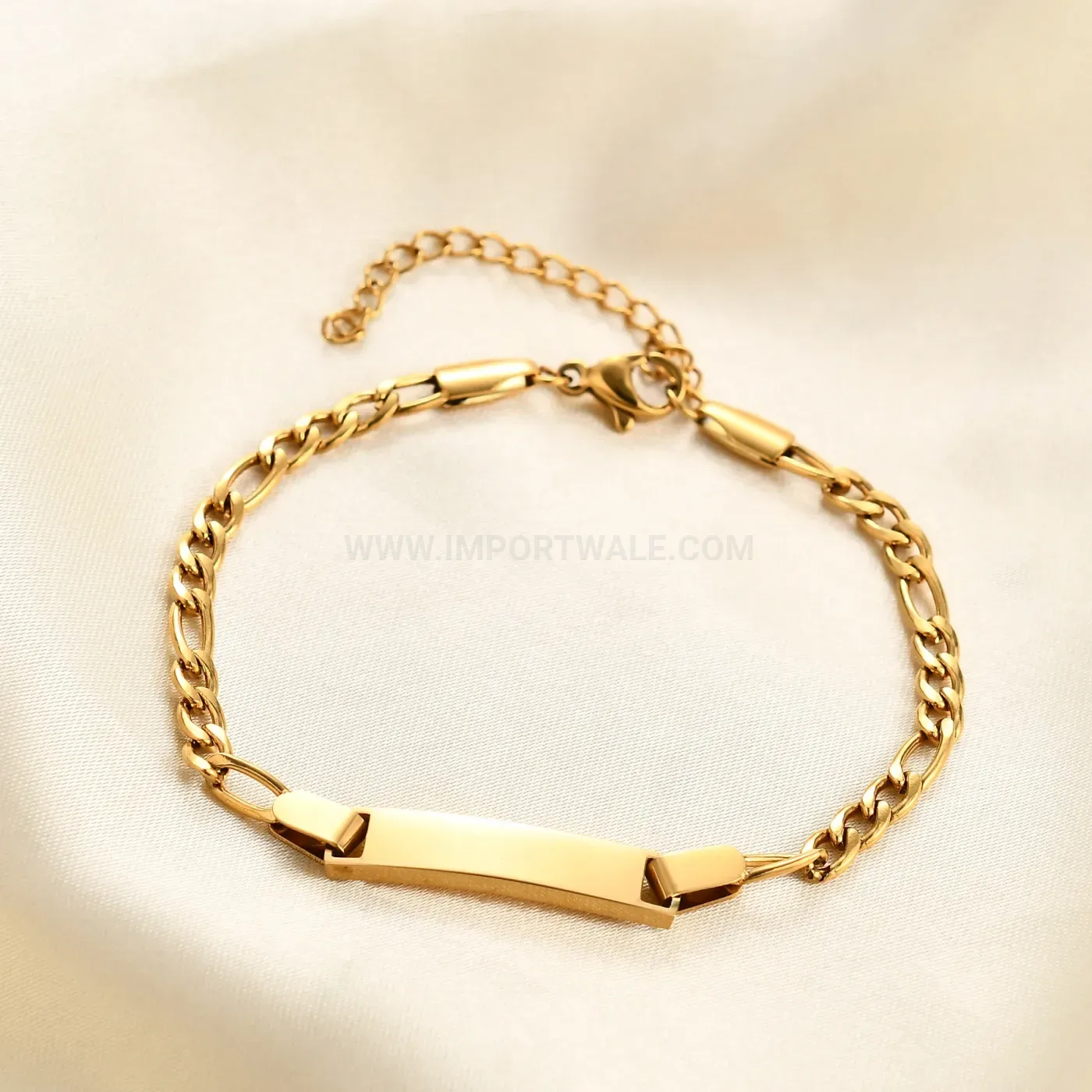 Children's Adjustable Smooth Bar Stainless Steel Bracelet
