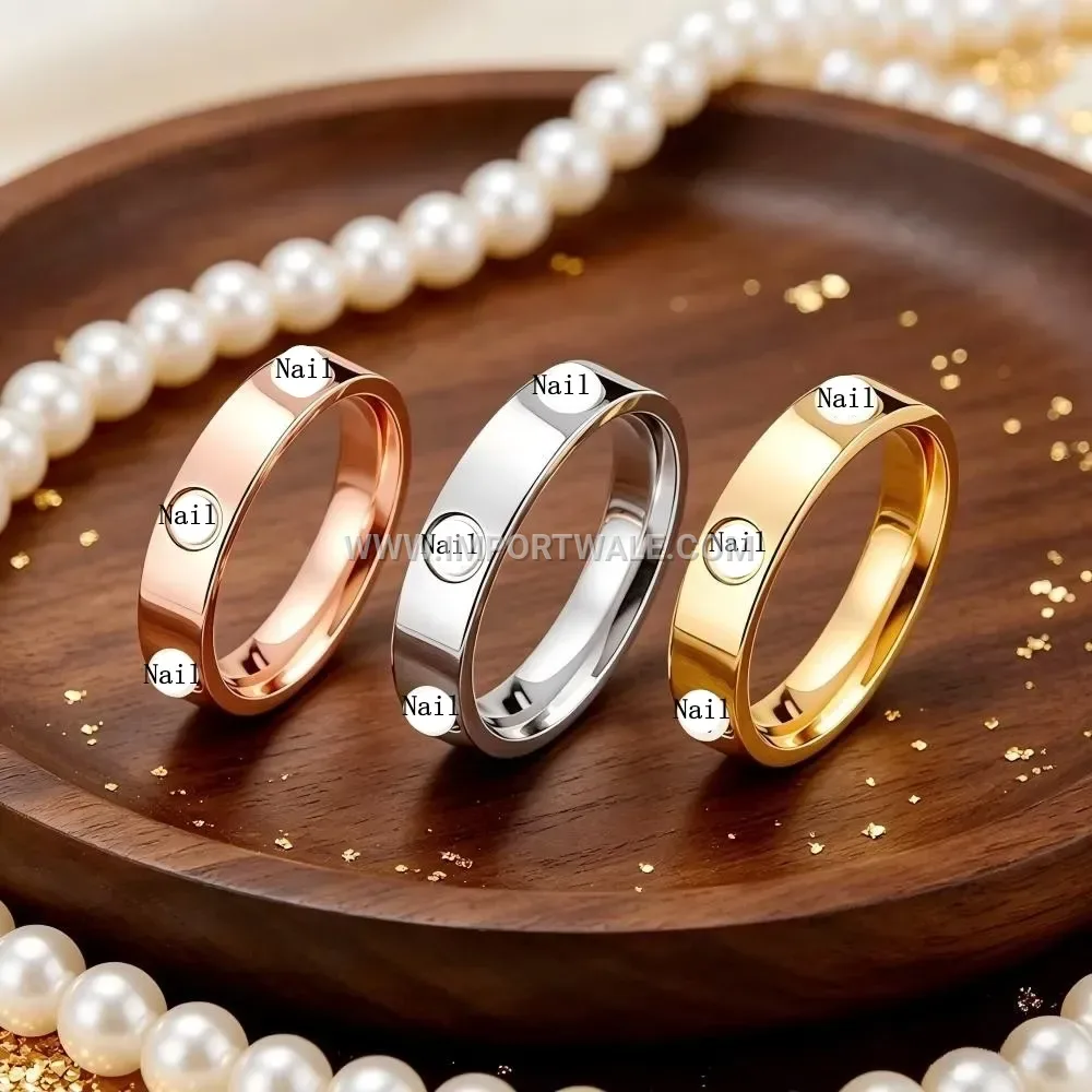 Gold Plated Stainless Steel Cubic Zirconia Engagement Ring