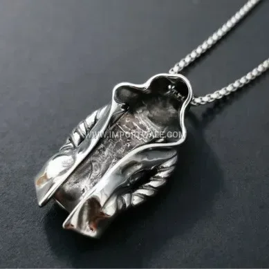 Gothic Cloaked Assassin Hooded Figure Stainless Steel Pendant