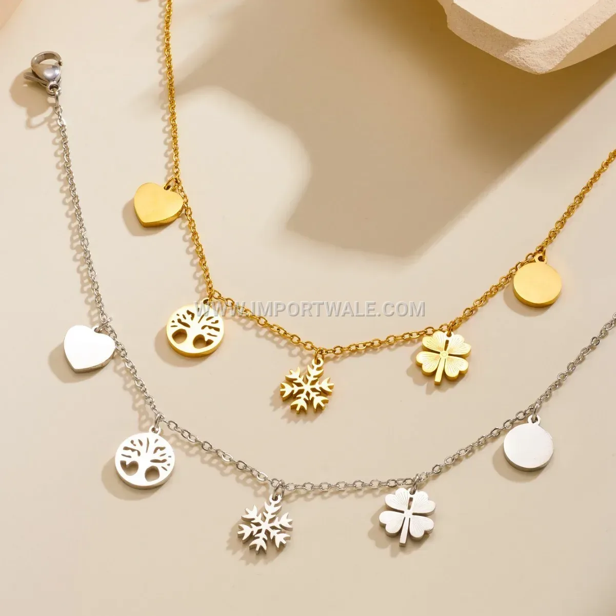 Delicate Gold Snowflake Stainless Steel Premium Anklet Anti Tarnish
